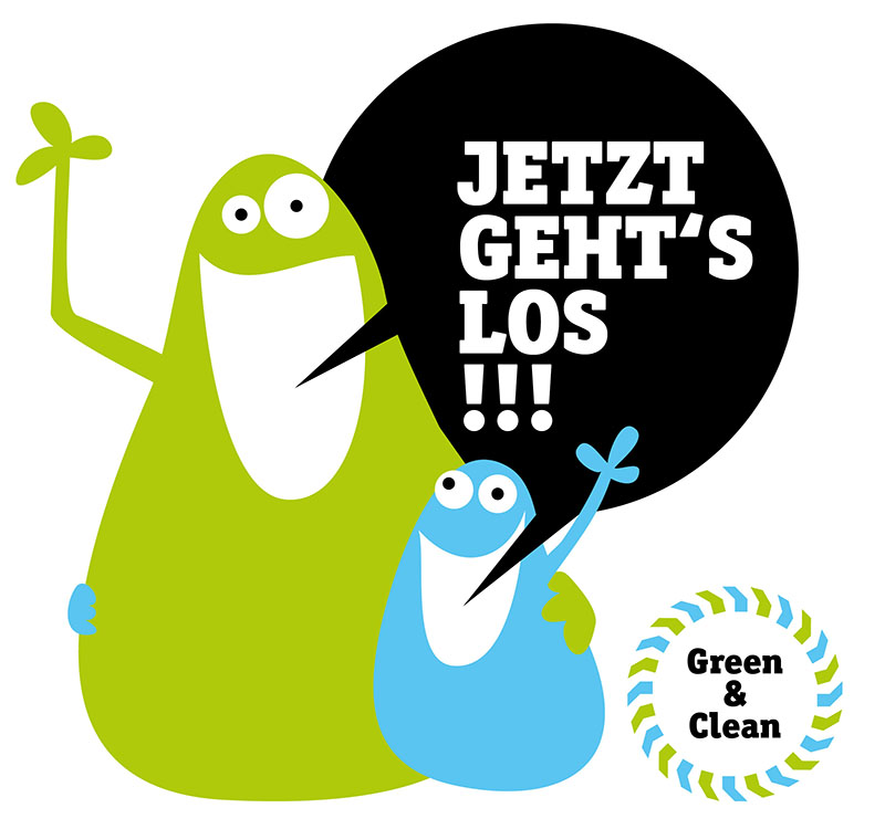 Die Grafik von "Green & Clean" sagt, dass es jetzt los geht.