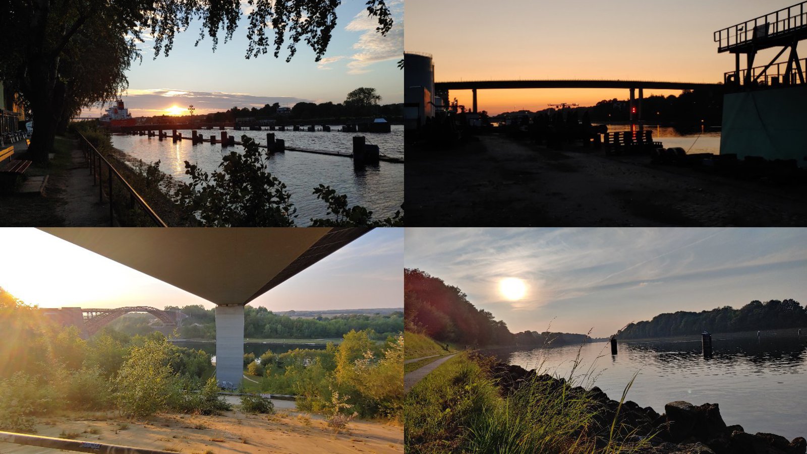 Fotocollage Nord-Ostseekanal-Mündung