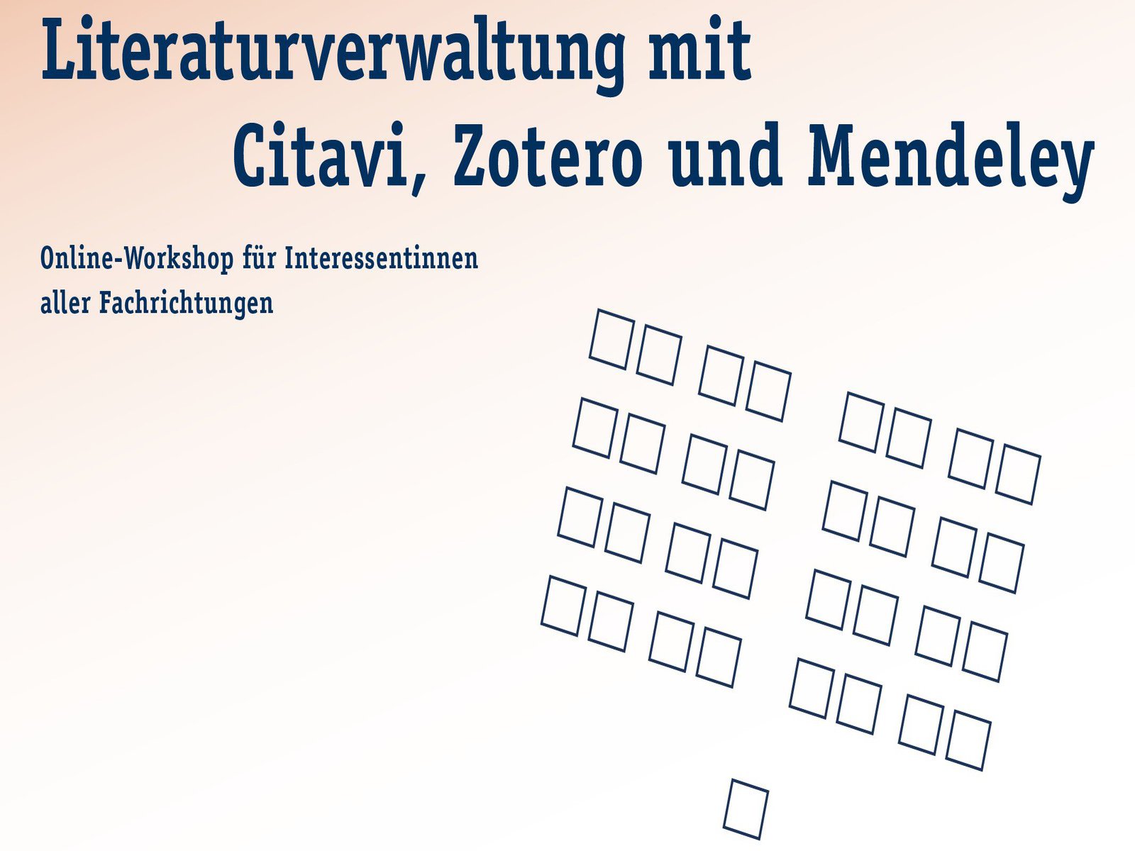 Werbeflyer Workshop Literaturverwaltung mit Citavi 2022
