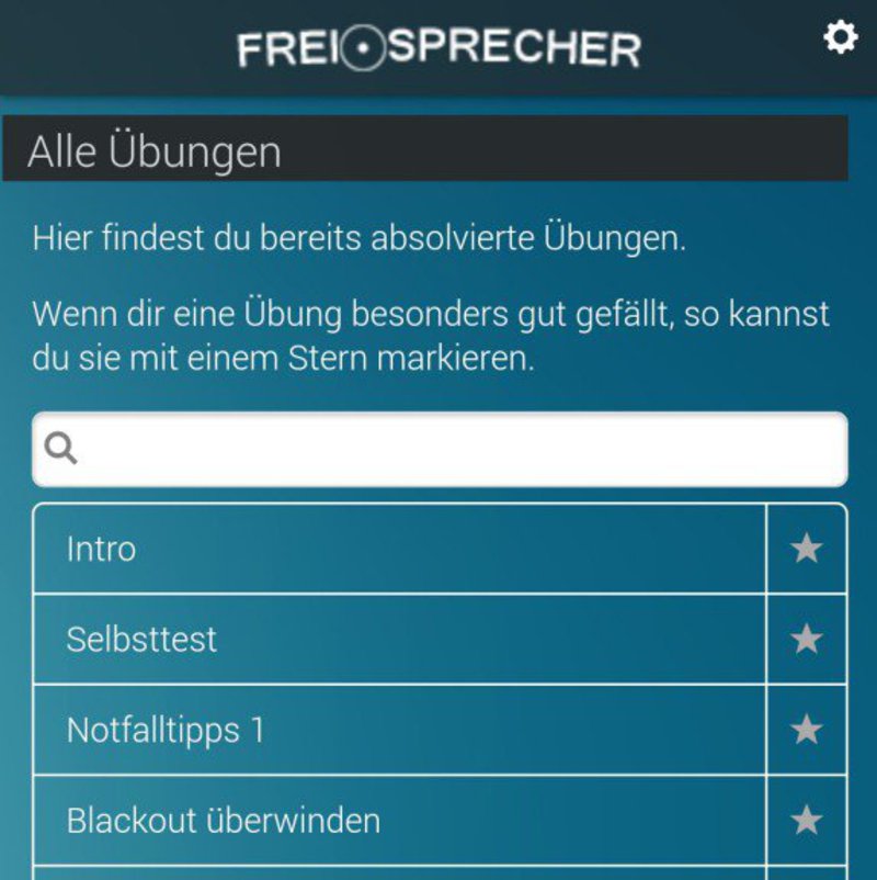 Die Bedienoberfläche einer App, die dazu aufruft Eingaben zu tätigen.