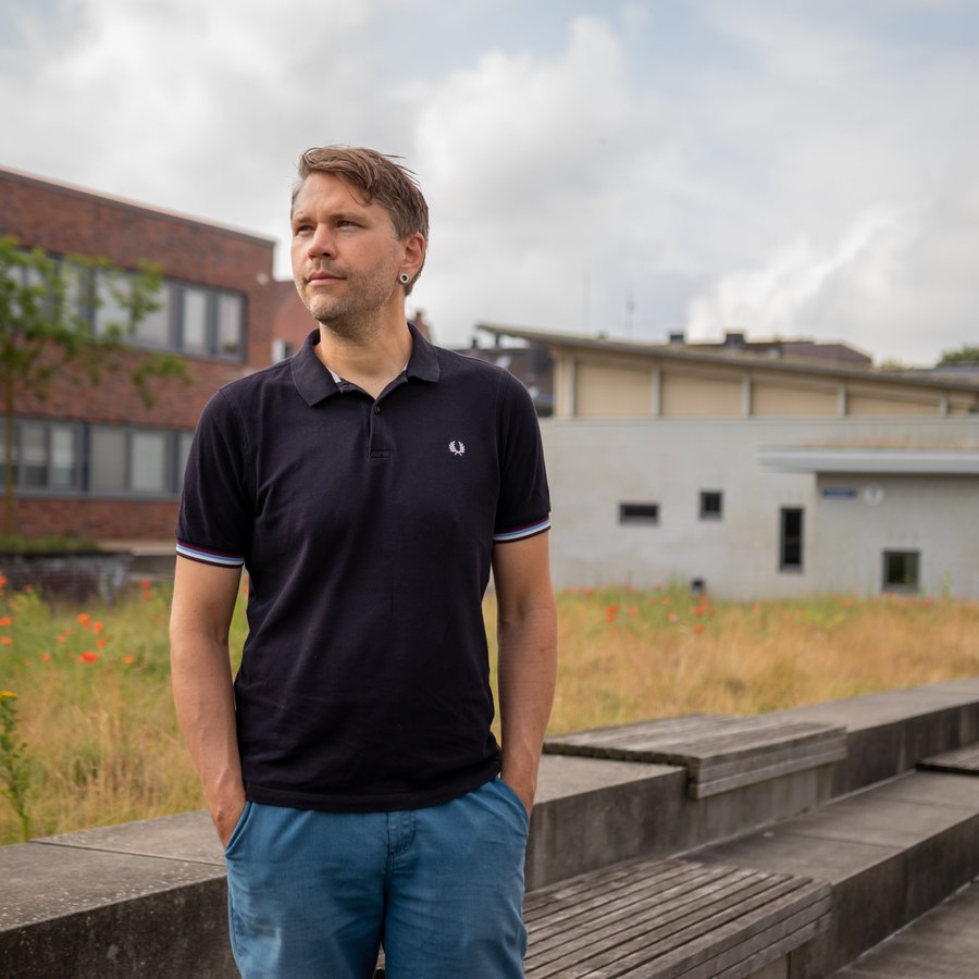 Fabian Lamp auf dem Campus