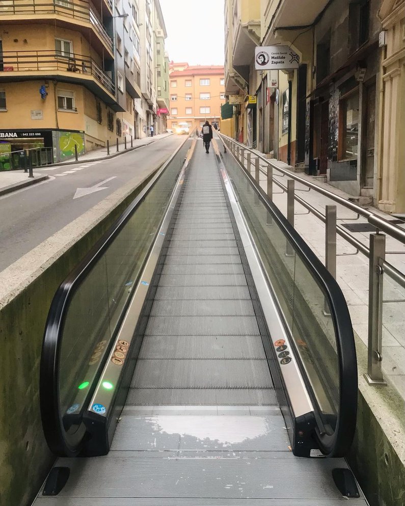 Rolltreppe in Santander für steile Straßen
