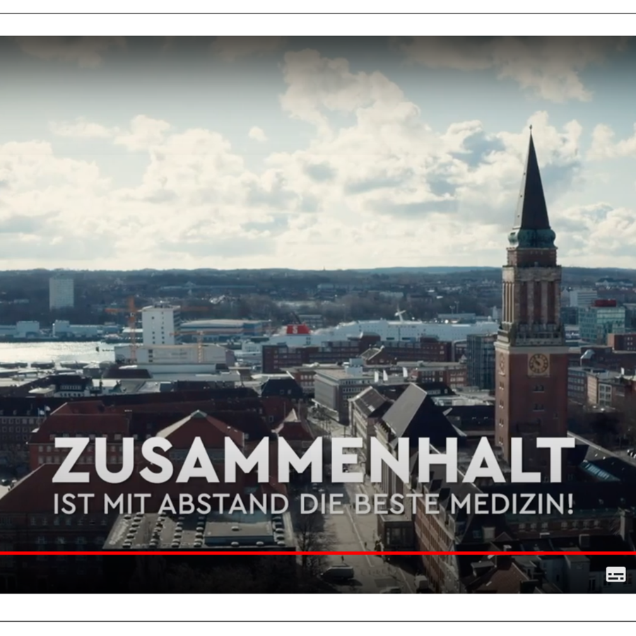 Screenshot eines YouTube Videos der Stadt Kiel.