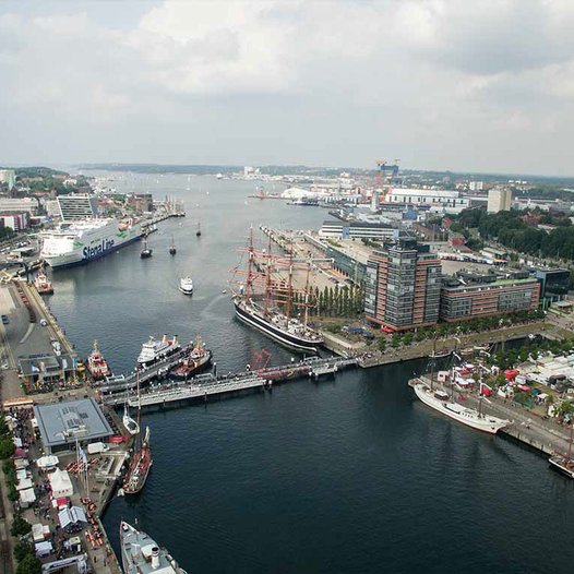 Arial view of Kiel