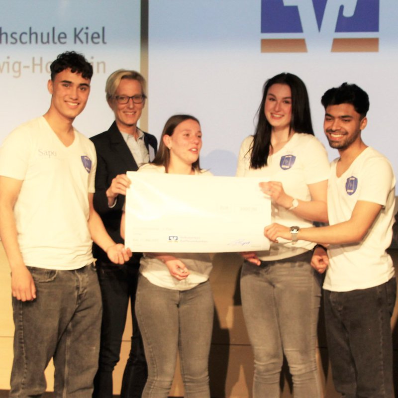 Gewinner des Schüler*innen-Wettbewerbs StartUp-Challange an der FH Kiel