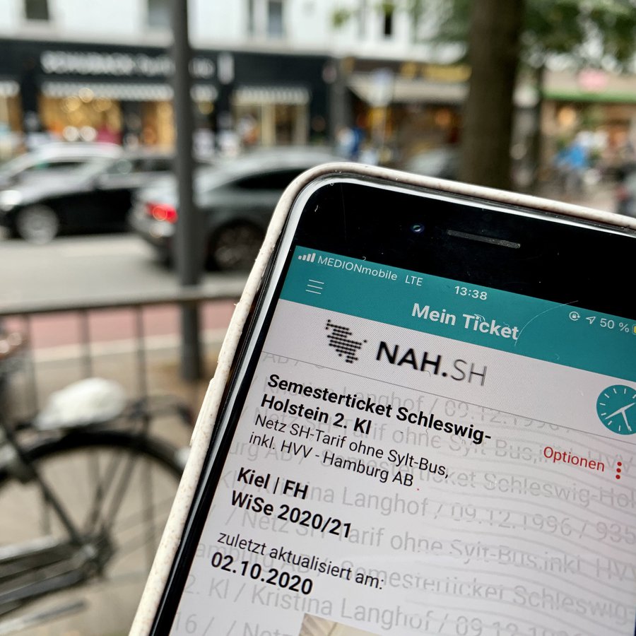 Smartphone mit Nah-SH-App