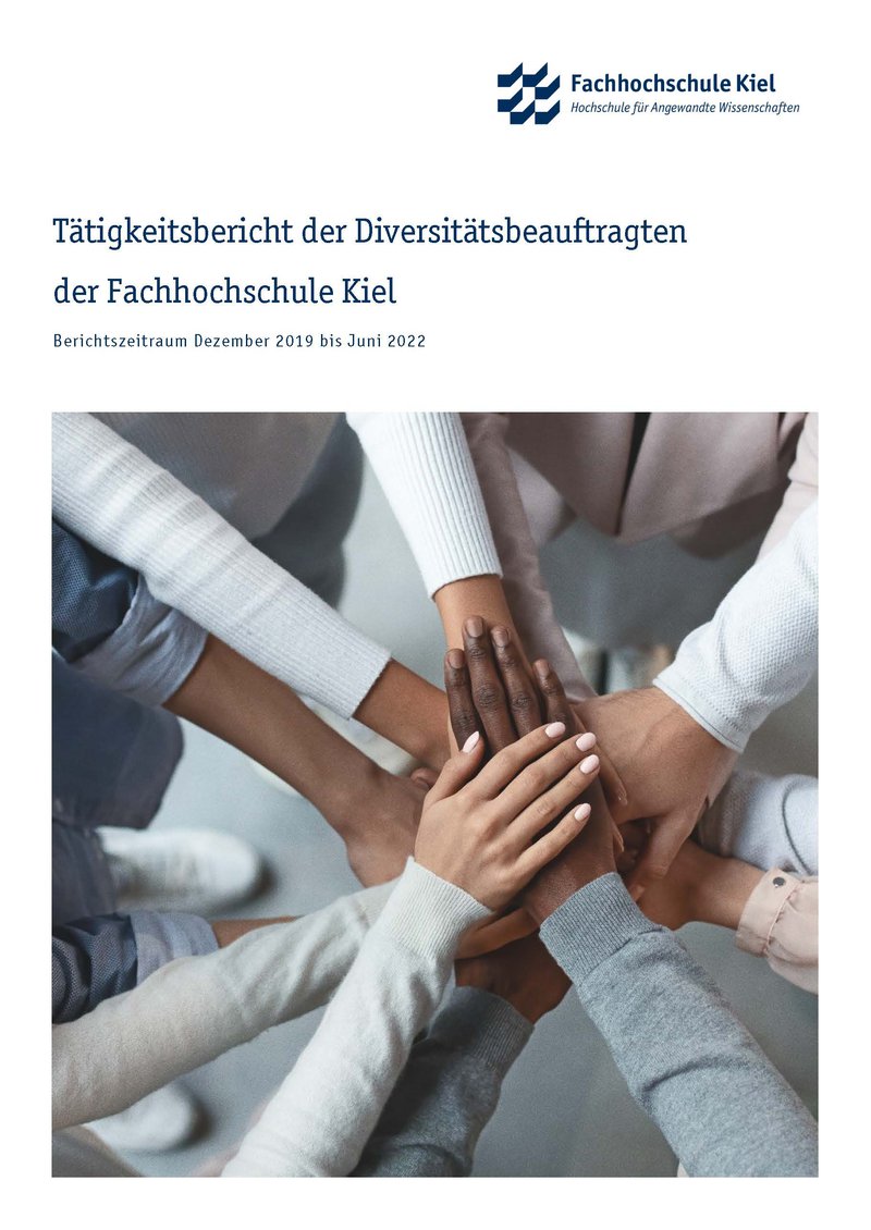 Titelbild des Tätigkeitsberichts der Diversitätsbeauftragten (2019-2022)