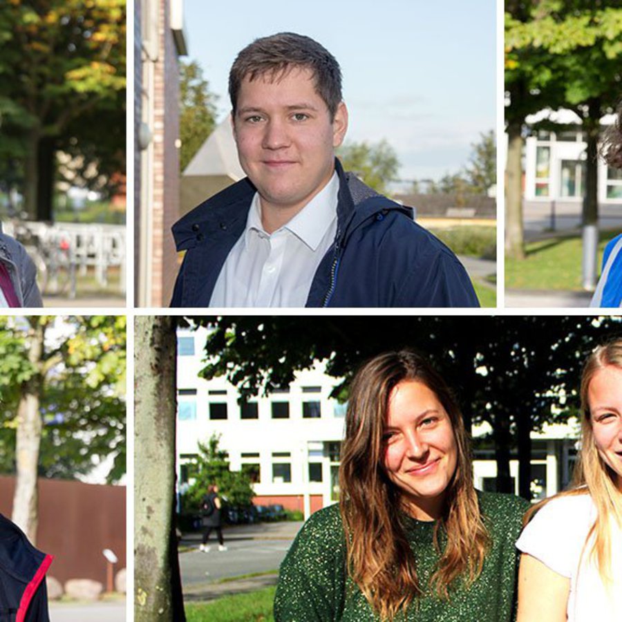 Collage von Studenten und Studentinnen