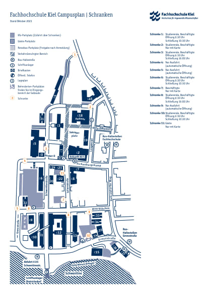 Map of parking barrier gates