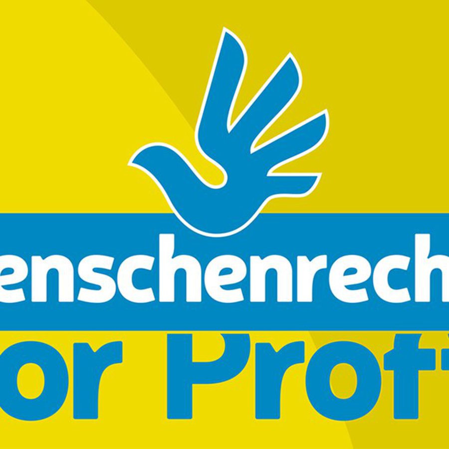 Logo: Menschenrechte vor Profit