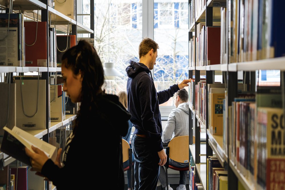 Students looking for media