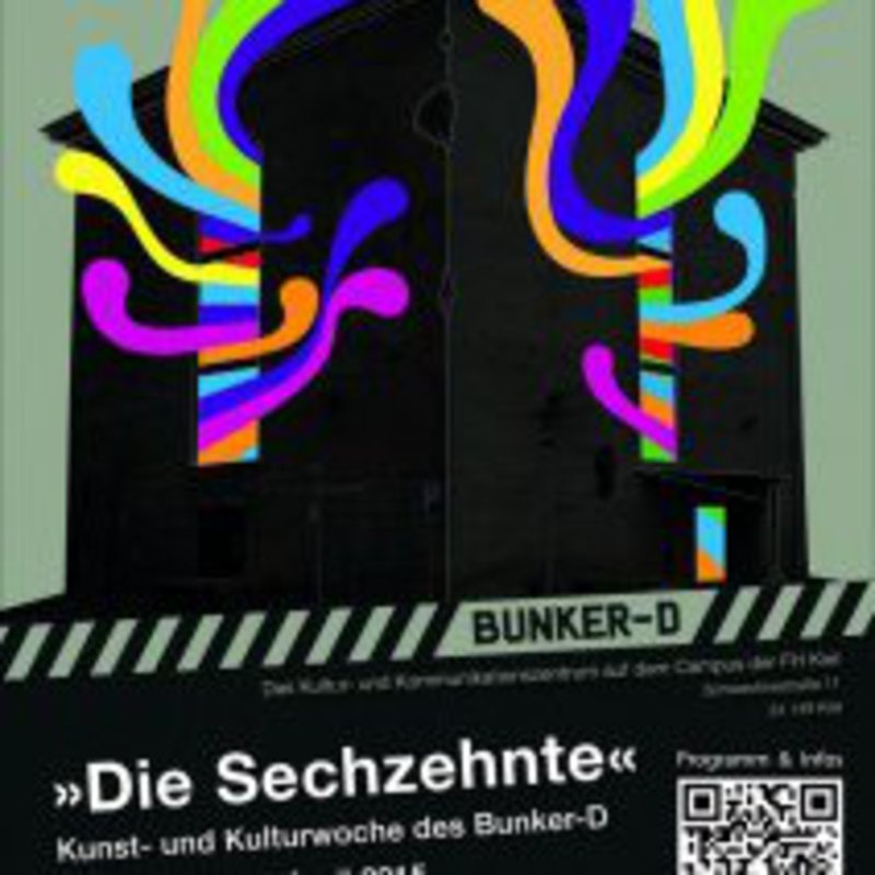 Der Flyer lädt ein zur "Sechzehnten Kunst- und Kulturversnataltung des Bunker-D".
