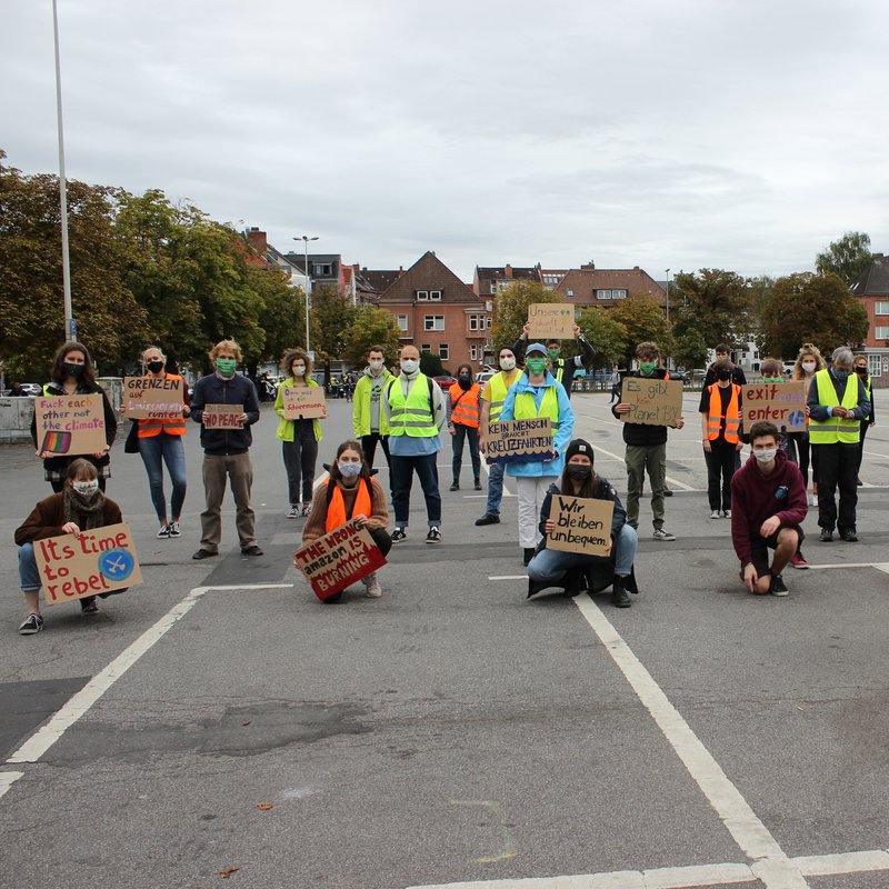 Students For Future auf Fahrraddemo 