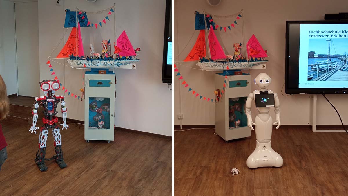 Zwei Roboter