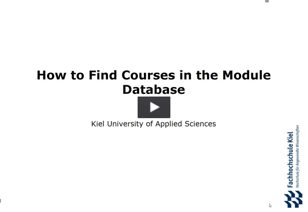 Tutorial: How to Find Courses in the Module Database