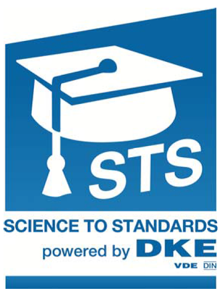 Die Grafik zeigt das blau-weiße Logo von "Science to Standards".
