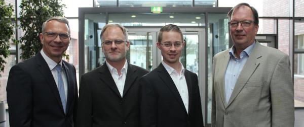 (v.li.) Prof. Dr. Klaus Dieter Lorenzen, Prof. Dr. Peter Franke, Prof. Dr. Marc-André Weber, Prof. Dr. Thomas Grabner a.D.